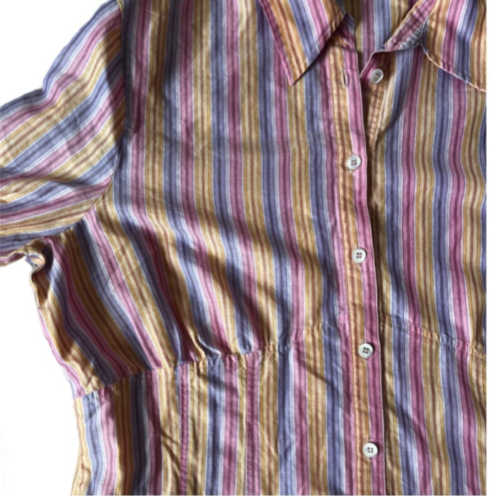 Escada sport striped button up PINK LARGE - Picture 3 of 7